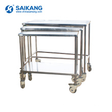 SKH006-102 Stainless Steel Medicine Transport Moving Trolley